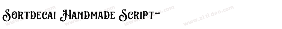 Sortdecai Handmade Script字体转换